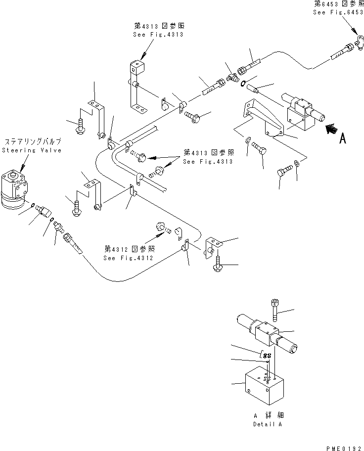 Wheel Loaders Komatsu / WA800-1-A S/N 10001-UP(wa800-2r) / STEERING OIL PIPING (FOR JOY STICK STEERING) (1/5) (SUCTION LINE)(#10501-)(120090 : 4311)