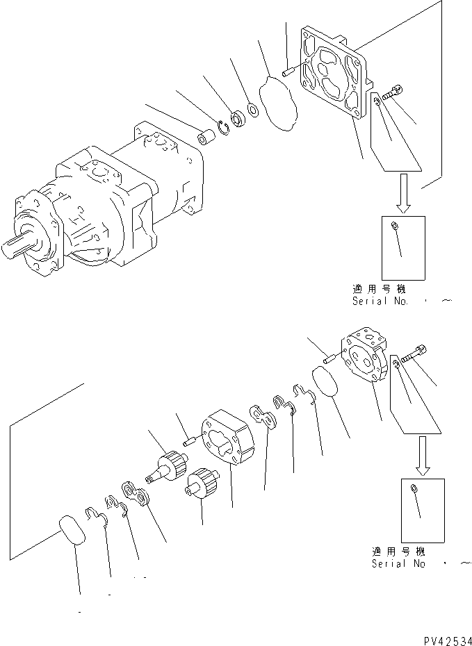 Wheel Loaders Komatsu / WA800-1-A S/N 10001-UP(wa800-2r) / TORQUE CONVERTER AND P.O.C. PUMP (3/3)(180220 : 6043)
