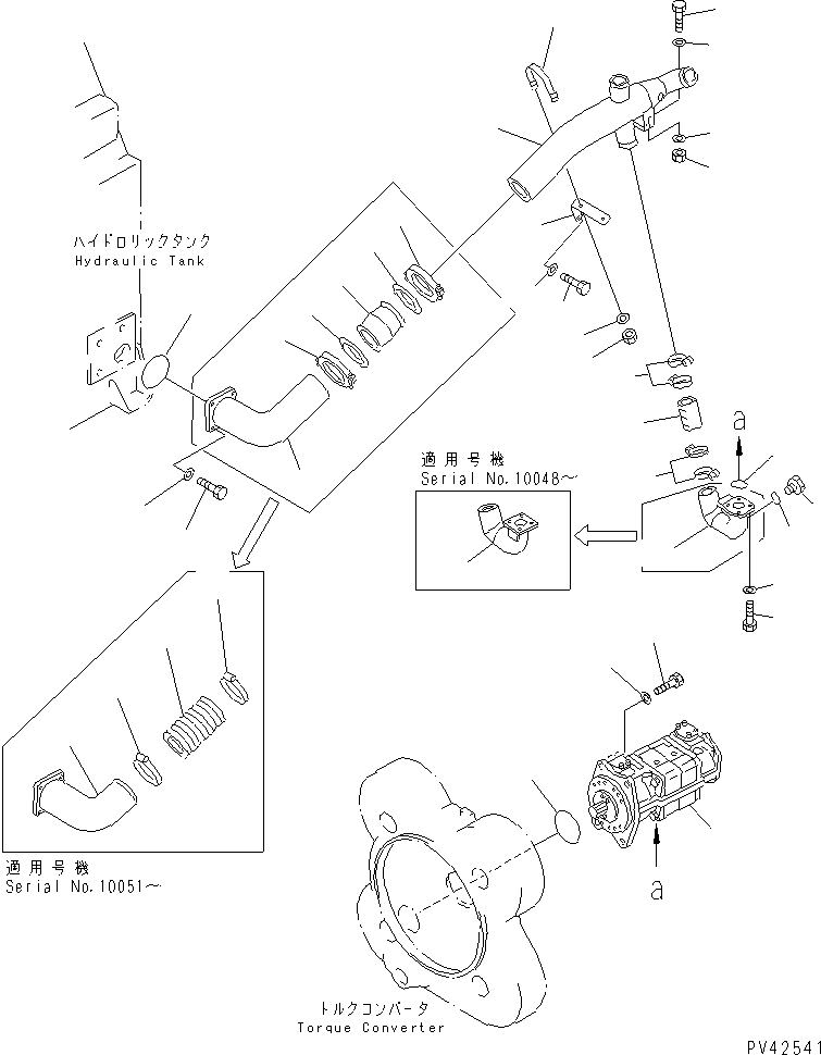 Wheel Loaders Komatsu / WA800-1-A S/N 10001-UP(wa800-2r) / HYDRAULIC PIPING (TANK TO PUMP 1/2)(180330 : 6401)
