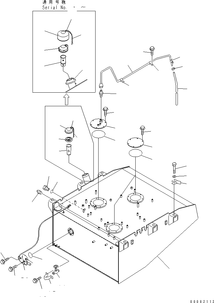Wheel Loaders Komatsu / WA900-3 S/N 50001-UP(wa900-3c) / FUEL TANK (WITH WATER SEPARATOR)(#50001-50094)(090010 : D0100-01A1)