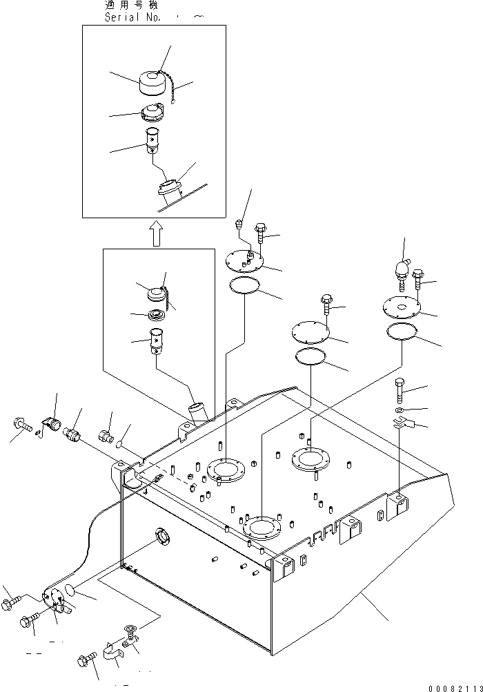 Wheel Loaders Komatsu / WA900-3 S/N 50001-UP(wa900-3c) / FUEL TANK (WITH FUEL QUICK COUPLER)(#50001-50094)(090020 : D0100-01A2)