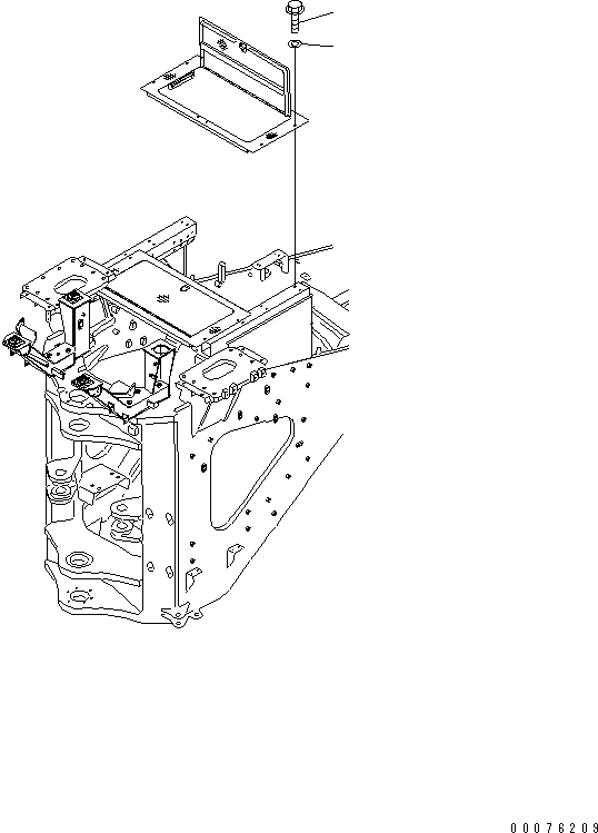 Wheel Loaders Komatsu / WA900-3 S/N 50001-UP(wa900-3c) / FUEL TANK (LADDER MOUNTING PARTS)(#50095-)(090090 : D0100-06C0)