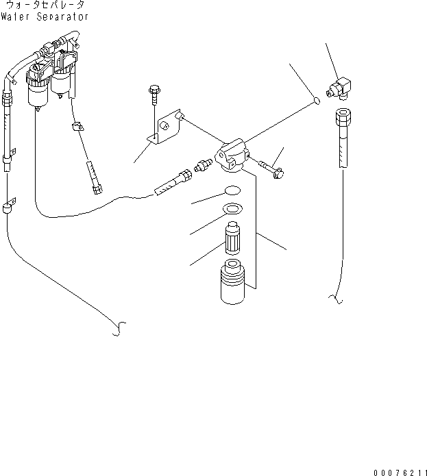 Wheel Loaders Komatsu / WA900-3 S/N 50001-UP(wa900-3c) / FUEL PIPING (FUEL FILTER)(#50095-)(090160 : D0200-02C0)