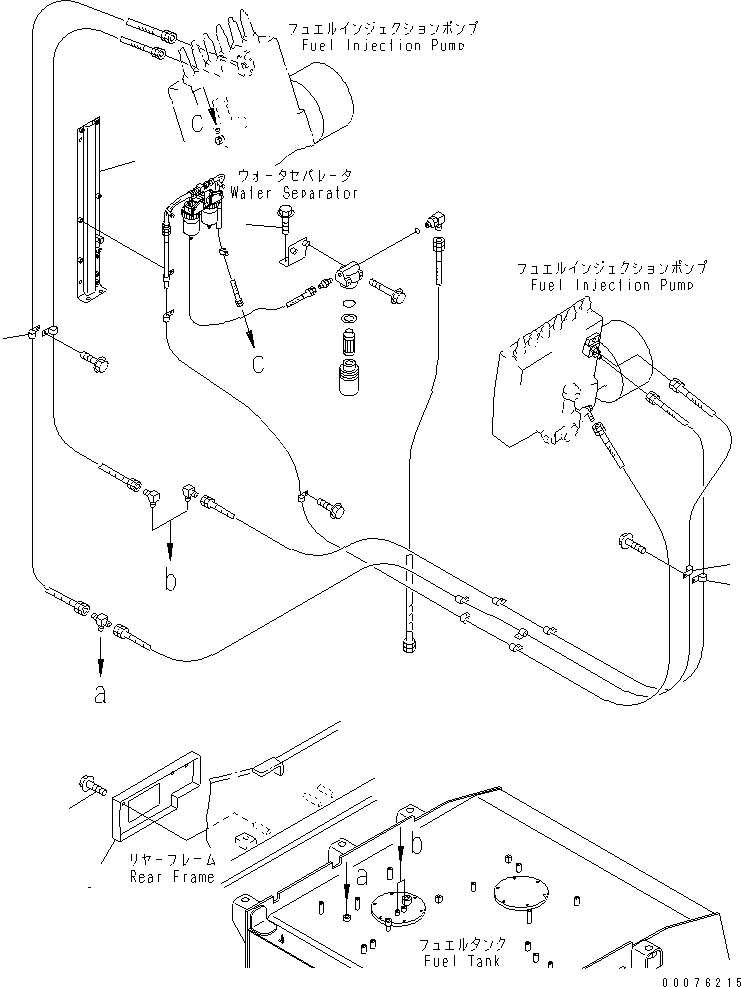 Wheel Loaders Komatsu / WA900-3 S/N 50001-UP(wa900-3c) / FUEL PIPING (FUEL TANK LINE)(#50095-)(090220 : D0200-06C0)