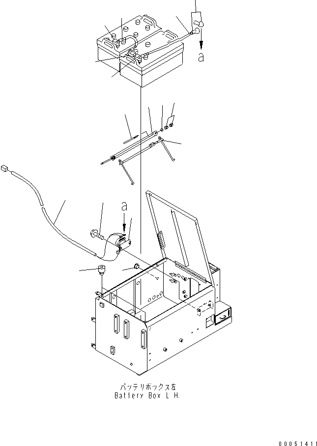 Wheel Loaders Komatsu / WA900-3 S/N 50001-UP(wa900-3c) / BATTERY BOX ? L.H. (BATTERY MOUNTING) (RIO TINTO SPEC.)(#50076-50094)(120060 : E0101-02X0)