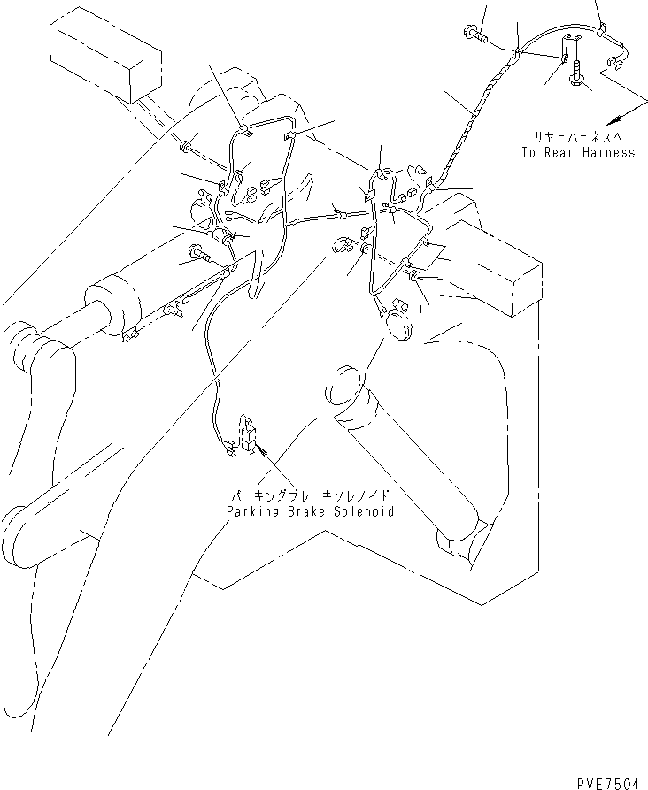 Wheel Loaders Komatsu / WA900-3 S/N 50001-UP(wa900-3c) / FRONT HARNESS (FRONT FRAME LINE)(120280 : E0200-01A0)