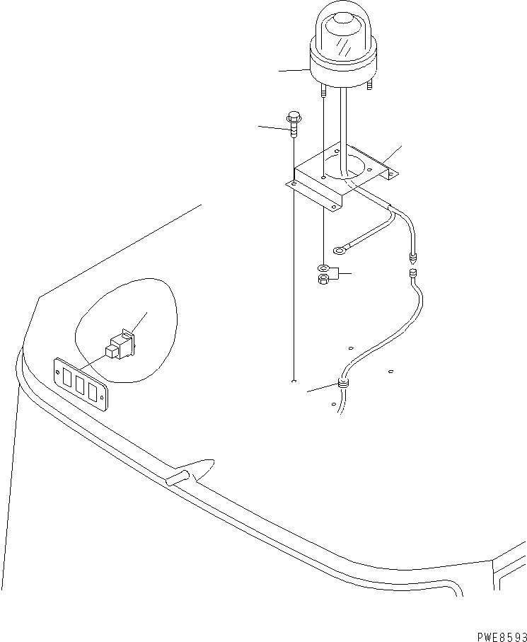 Wheel Loaders Komatsu / WA900-3 S/N 50001-UP(wa900-3c) / BEACON LAMP(#50001-50094)(120750 : E0340-01B0)