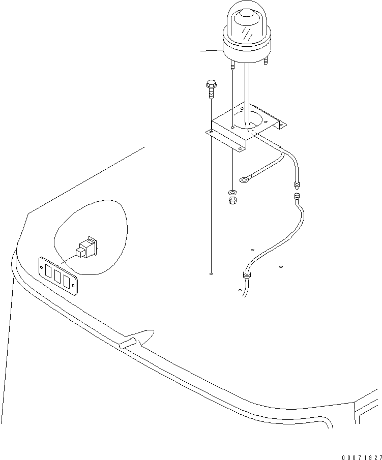 Wheel Loaders Komatsu / WA900-3 S/N 50001-UP(wa900-3c) / BEACON LAMP(#50095-)(120760 : E0340-01C0)