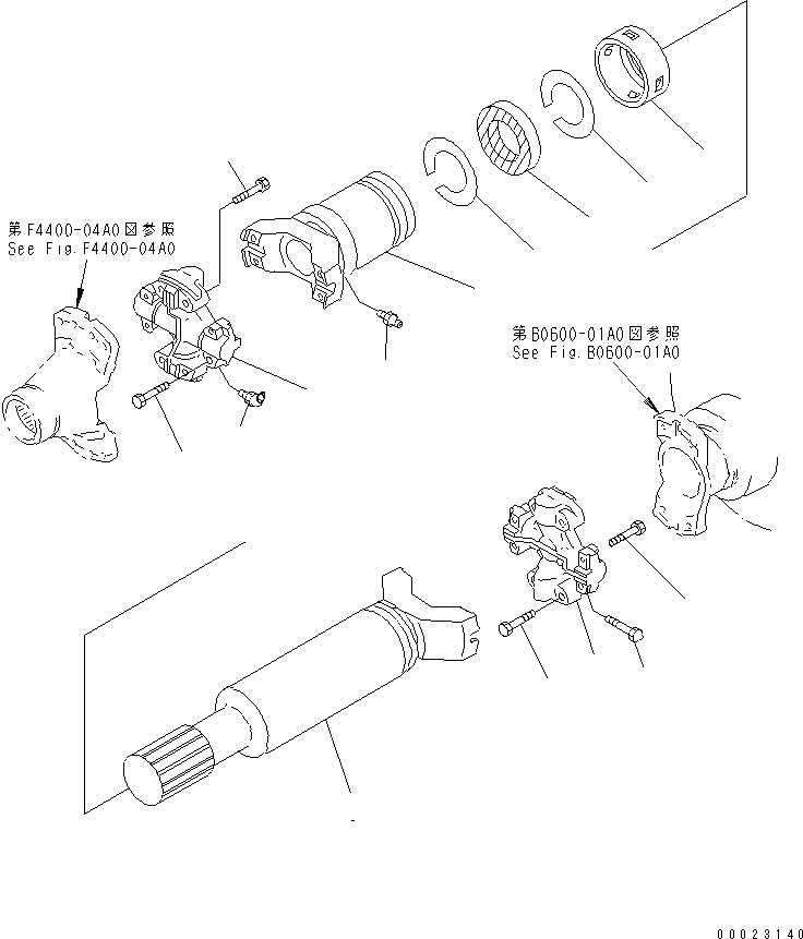 Wheel Loaders Komatsu / WA900-3 S/N 50001-UP(wa900-3c) / DRIVE SHAFT (UPPER)(#50001-50094)(150010 : F4200-01B0)