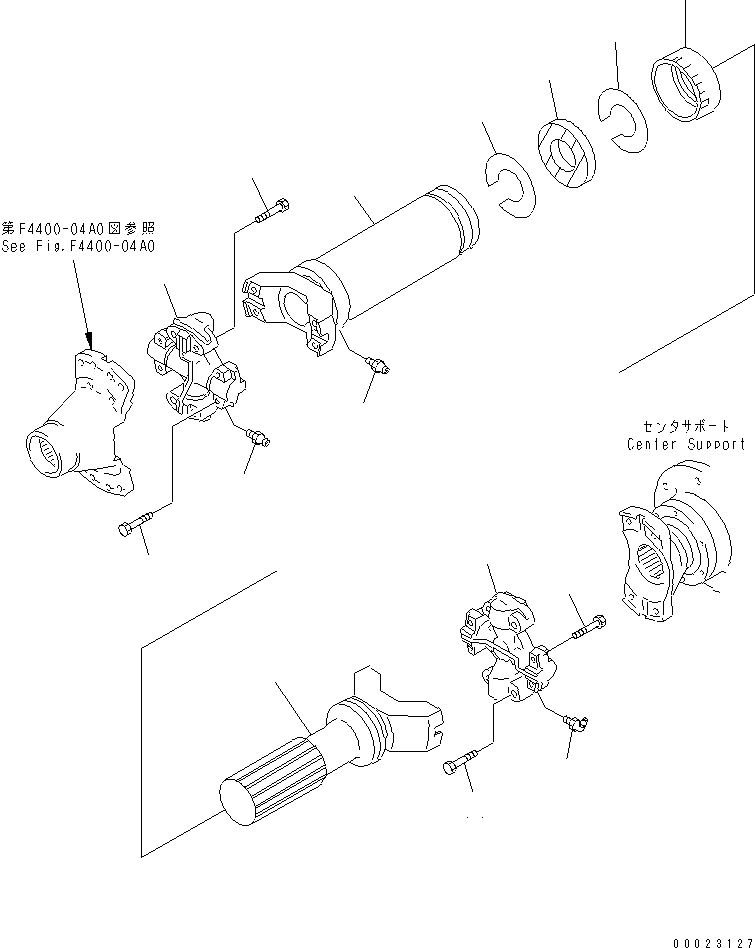 Wheel Loaders Komatsu / WA900-3 S/N 50001-UP(wa900-3c) / DRIVE SHAFT (FRONT)(#50001-50027)(150060 : F4200-03A0)