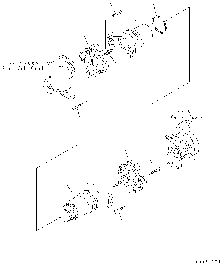 Wheel Loaders Komatsu / WA900-3 S/N 50001-UP(wa900-3c) / DRIVE SHAFT (FRONT)(#50095-)(150080 : F4200-03C0)