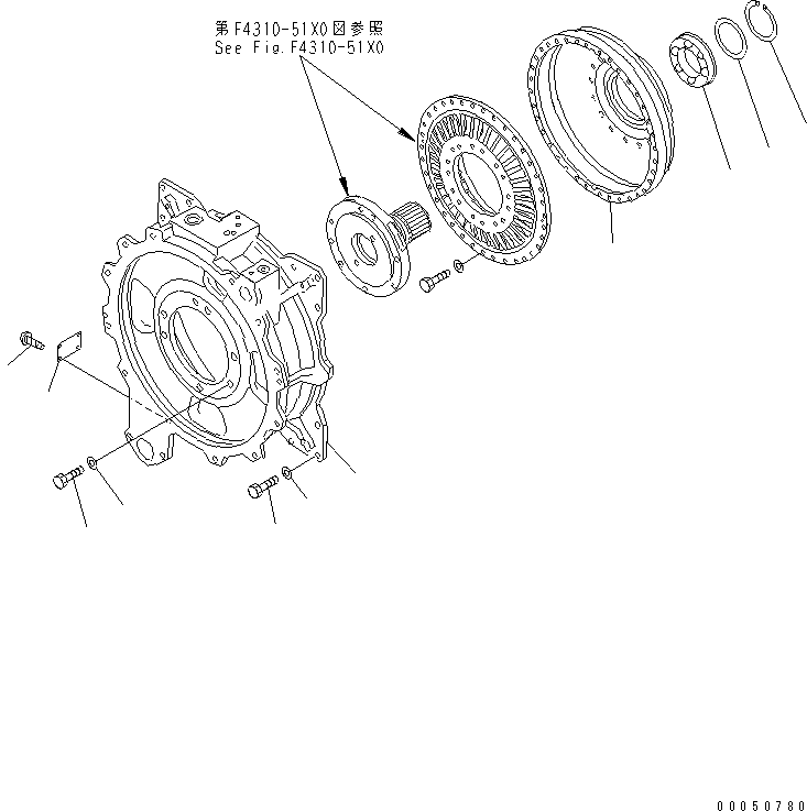 Wheel Loaders Komatsu / WA900-3 S/N 50001-UP(wa900-3c) / TORQUE CONVERTER CASE (TODAKA SPEC.)(#(101679)-)(150180 : F4310-53X0)