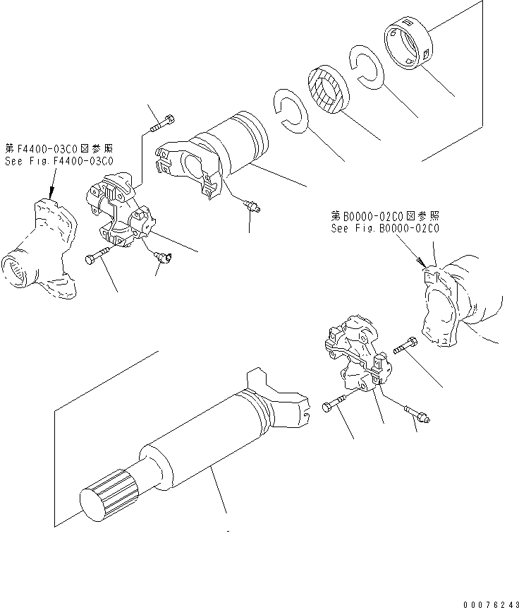 Wheel Loaders Komatsu / WA900-3 S/N 50001-UP(wa900-3c) / TRANSMISSION (DRIVE SHAFT ? UPPER)(#50095-)(150290 : F4320-05C0)