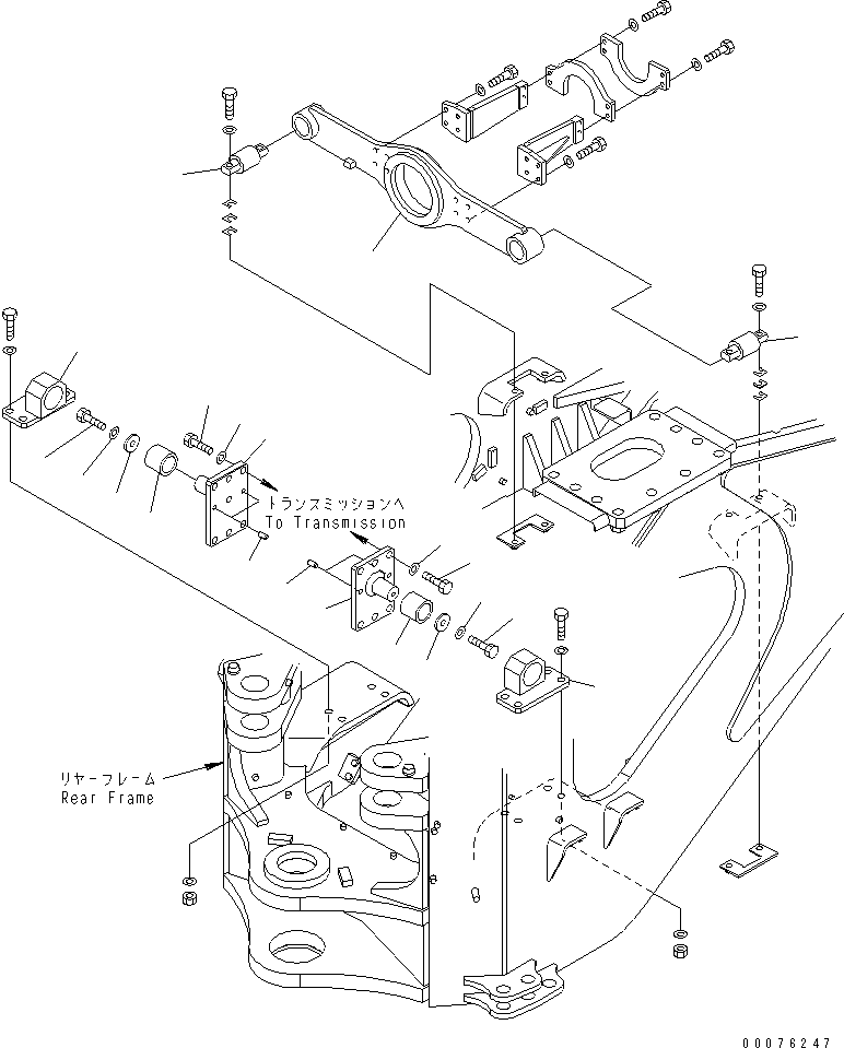 Wheel Loaders Komatsu / WA900-3 S/N 50001-UP(wa900-3c) / TRANSMISSION (TRANSMISSION MOUNTING PARTS)(#50095-)(150340 : F4320-10C0)