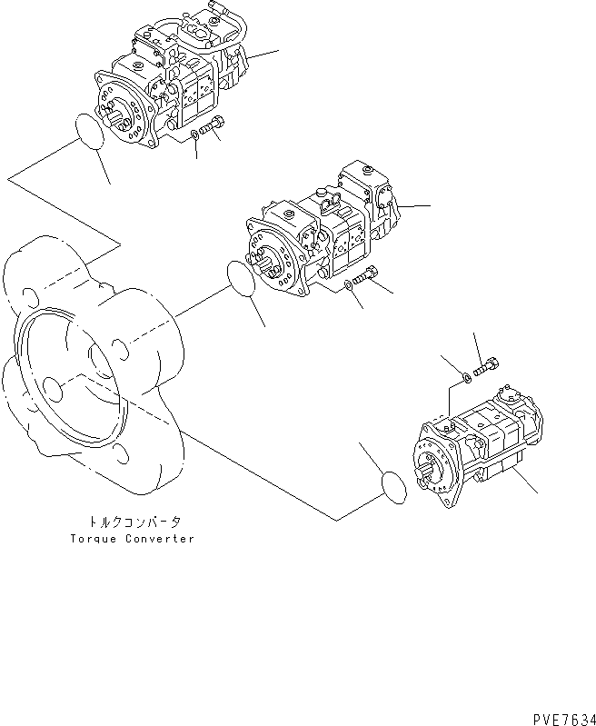 Wheel Loaders Komatsu / WA900-3 S/N 50001-UP(wa900-3c) / HYDRAULIC PUMP (PUMP AND MOUNTING PARTS)(210310 : H0210-01A0)