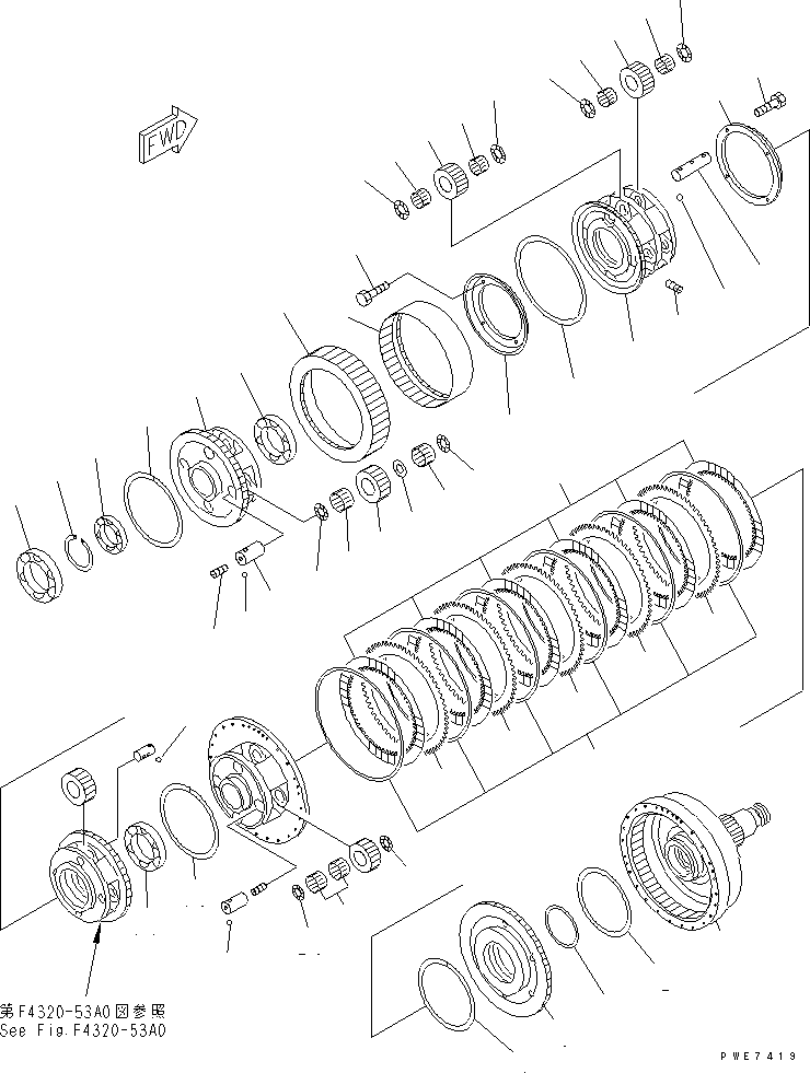 Wheel Loaders Komatsu / WA900-3 S/N 50001-UP(wa900-3c) / TRANSMISSION BARE (2/3)(150480 : F4320-52A0)