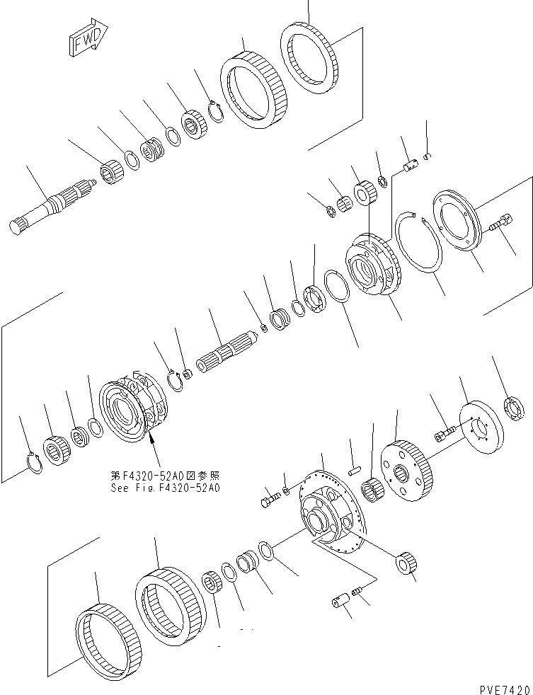 Wheel Loaders Komatsu / WA900-3 S/N 50001-UP(wa900-3c) / TRANSMISSION BARE (3/3)(150490 : F4320-53A0)