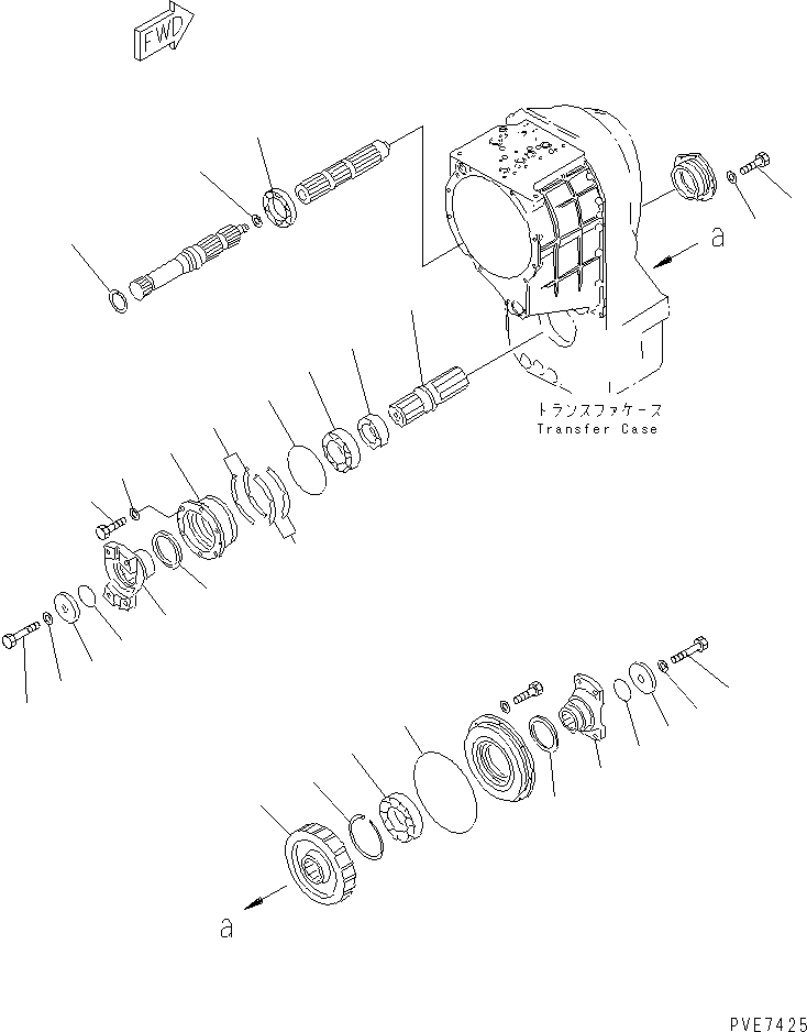 Wheel Loaders Komatsu / WA900-3 S/N 50001-UP(wa900-3c) / TRANSMISSION INPUT AND OUTPUT SHAFT(150550 : F4320-58A0)