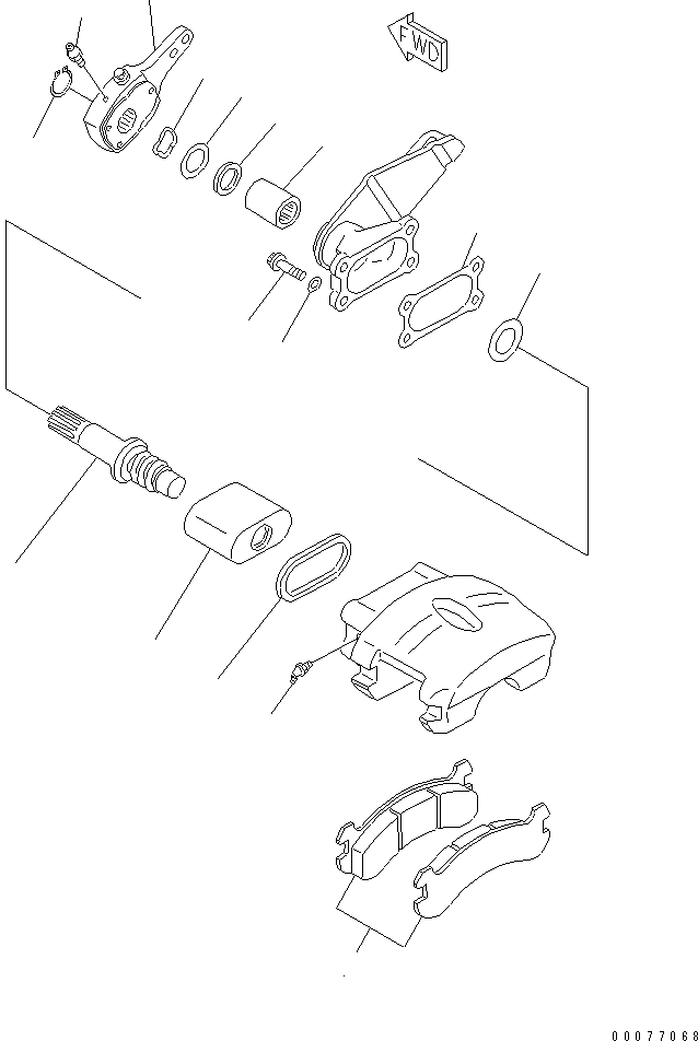 Wheel Loaders Komatsu / WA900-3 S/N 50001-UP(wa900-3c) / FRONT AXLE (PARKING BRAKE)(#50095-)(150720 : F4400-04C0)