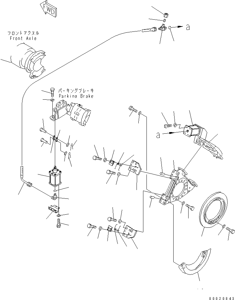Wheel Loaders Komatsu / WA900-3 S/N 50001-UP(wa900-3c) / FRONT AXLE (PARKING BRAKE MOUNTING)(#50095-)(150740 : F4400-05C0)