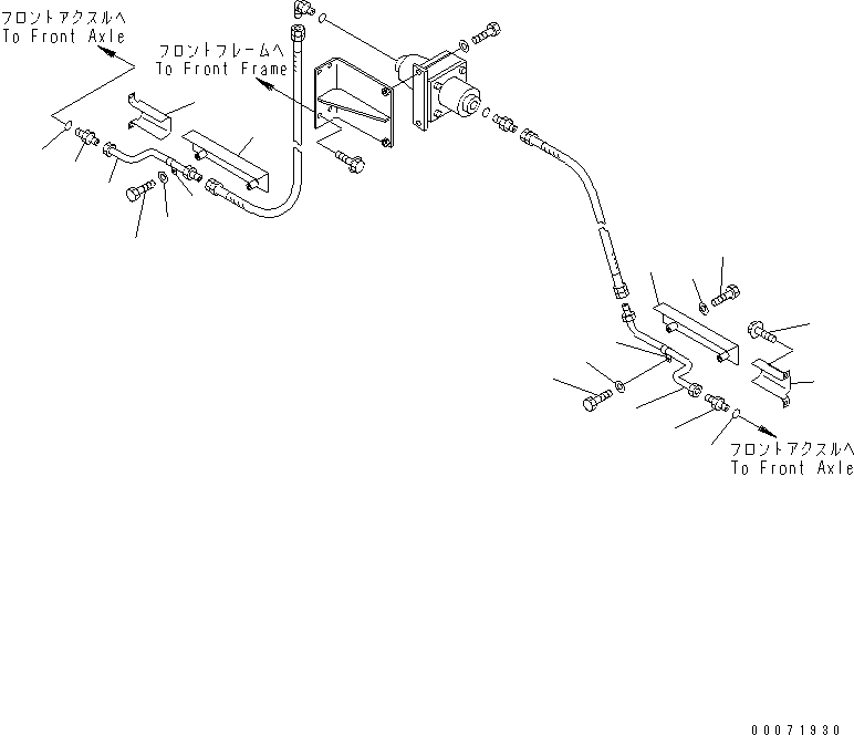 Wheel Loaders Komatsu / WA900-3 S/N 50001-UP(wa900-3c) / FRONT AXLE (FRONT BRAKE PIPING)(#50095-)(150790 : F4400-07C0)
