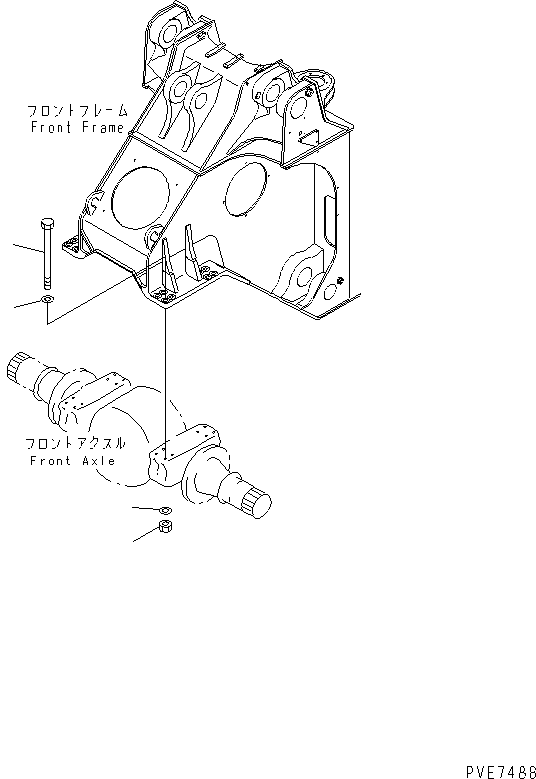 Wheel Loaders Komatsu / WA900-3 S/N 50001-UP(wa900-3c) / FRONT AXLE (AXLE MOUNTING PARTS)(#50001-50094)(150840 : F4400-10B0)