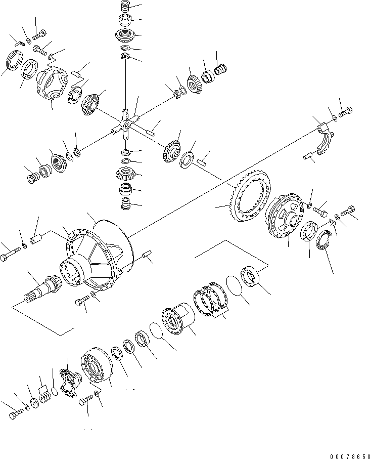 Wheel Loaders Komatsu / WA900-3 S/N 50001-UP(wa900-3c) / REAR AXLE (REAR DIFFERENTIAL)(#50095-)(150920 : F4500-03C0)
