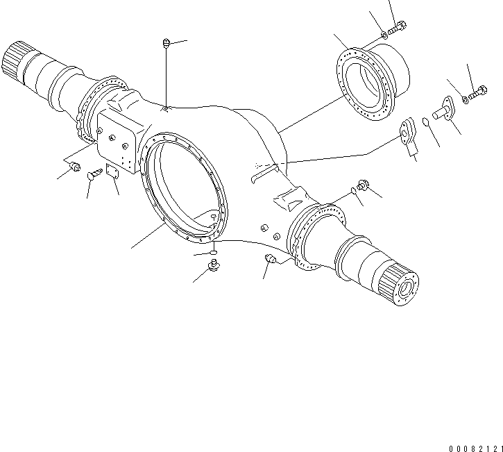 Wheel Loaders Komatsu / WA900-3 S/N 50001-UP(wa900-3c) / REAR AXLE (HOUSING) (EXCEPT JAPAN)(#50060-50094)(150970 : F4500-05B0A)