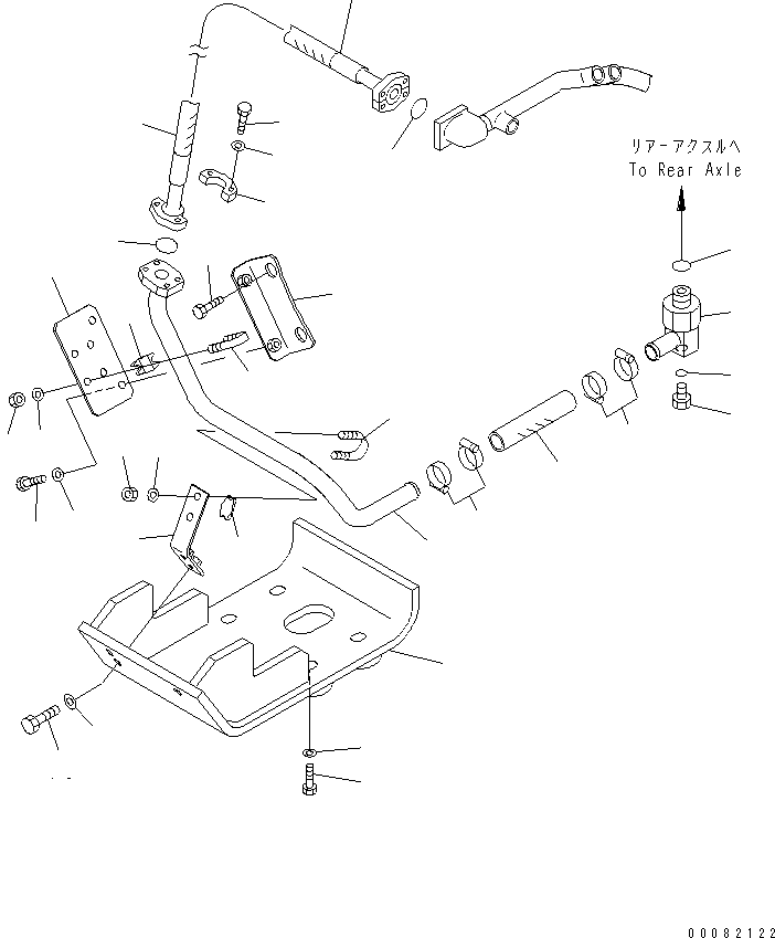 Wheel Loaders Komatsu / WA900-3 S/N 50001-UP(wa900-3c) / REAR AXLE (COOLER LINE) (WITH BRAKE COOLING SYSTEM)(#50076-50094)(151010 : F4500-06B1)