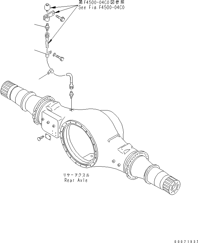 Wheel Loaders Komatsu / WA900-3 S/N 50001-UP(wa900-3c) / FRONT AXLE (HOUSING RELATED PARTS)(#50095-)(151060 : F4500-08C0)