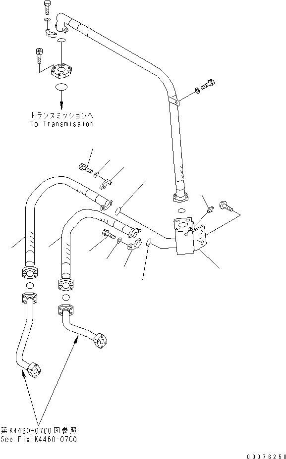 Wheel Loaders Komatsu / WA900-3 S/N 50001-UP(wa900-3c) / TORQUE CONVERTER AND TRANSMISSION LINE (TORQUE CONVERTER FILTER PIPING)(#50095-)(151100 : F4700-01C0)