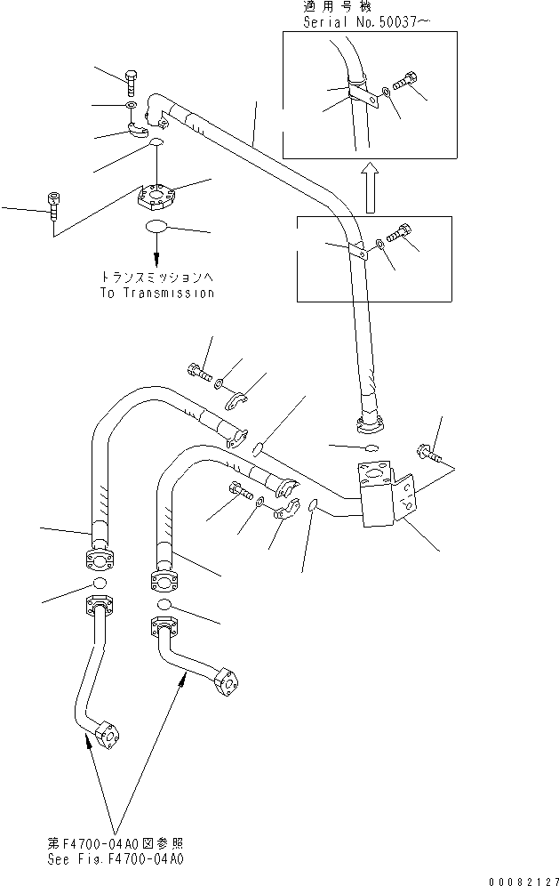 Wheel Loaders Komatsu / WA900-3 S/N 50001-UP(wa900-3c) / TORQUE CONVERTER AND TRANSMISSION LINE (TRANSMISSION PIPING)(#50001-50094)(151120 : F4700-02B0)