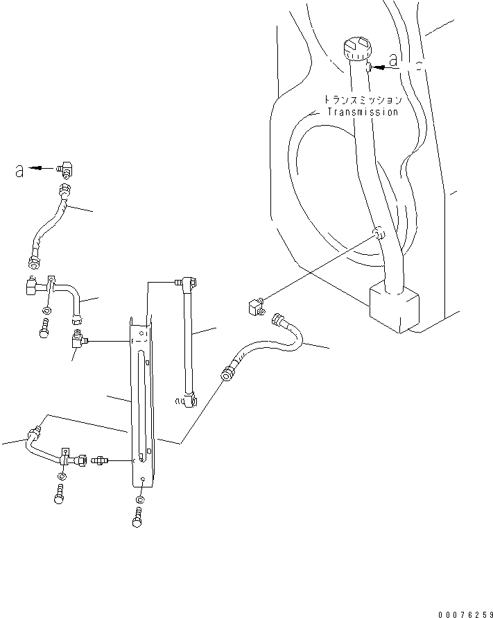 Wheel Loaders Komatsu / WA900-3 S/N 50001-UP(wa900-3c) / TORQUE CONVERTER AND TRANSMISSION LINE (TRANSMISSION OIL GAUGE)(#50095-)(151140 : F4700-02C0)