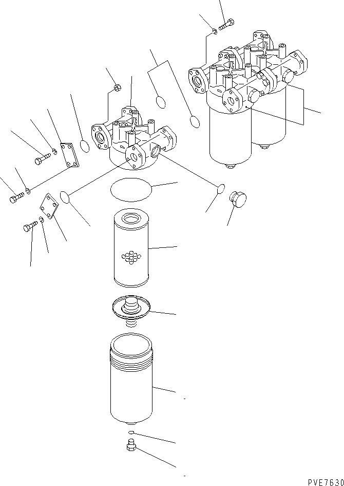 Wheel Loaders Komatsu / WA900-3 S/N 50001-UP(wa900-3c) / TORQUE CONVERTER AND TRANSMISSION LINE (OIL FILTER)(#50001-50094)(151150 : F4700-03B0)