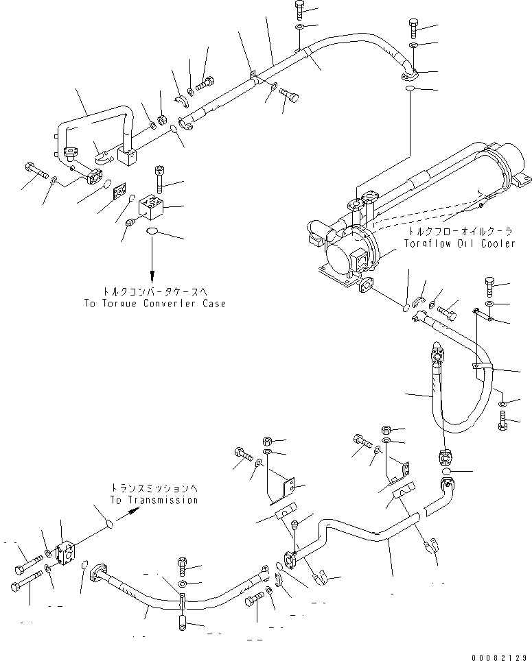 Wheel Loaders Komatsu / WA900-3 S/N 50001-UP(wa900-3c) / TORQUE CONVERTER AND TRANSMISSION LINE (OIL COOLER PIPING) (55Я C SPEC.)(#50001-50094)(151210 : F4700-05A2)