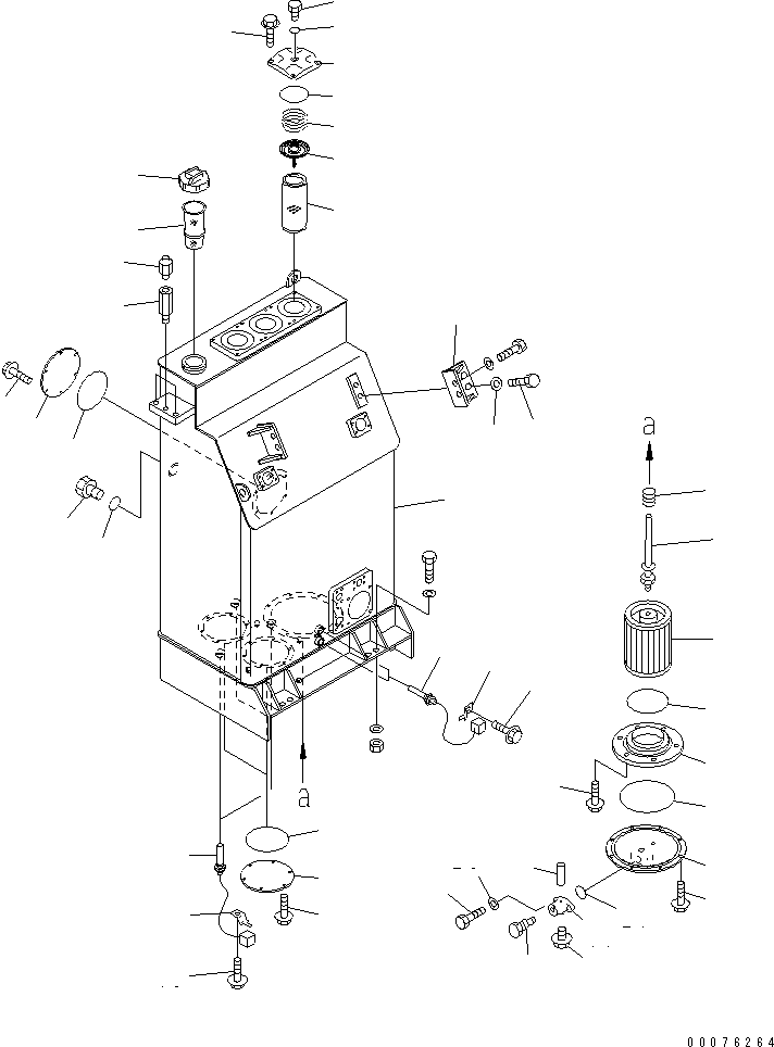 Wheel Loaders Komatsu / WA900-3 S/N 50001-UP(wa900-3c) / HYDRAULIC TANK(#50095-)(210020 : H0110-01C0)
