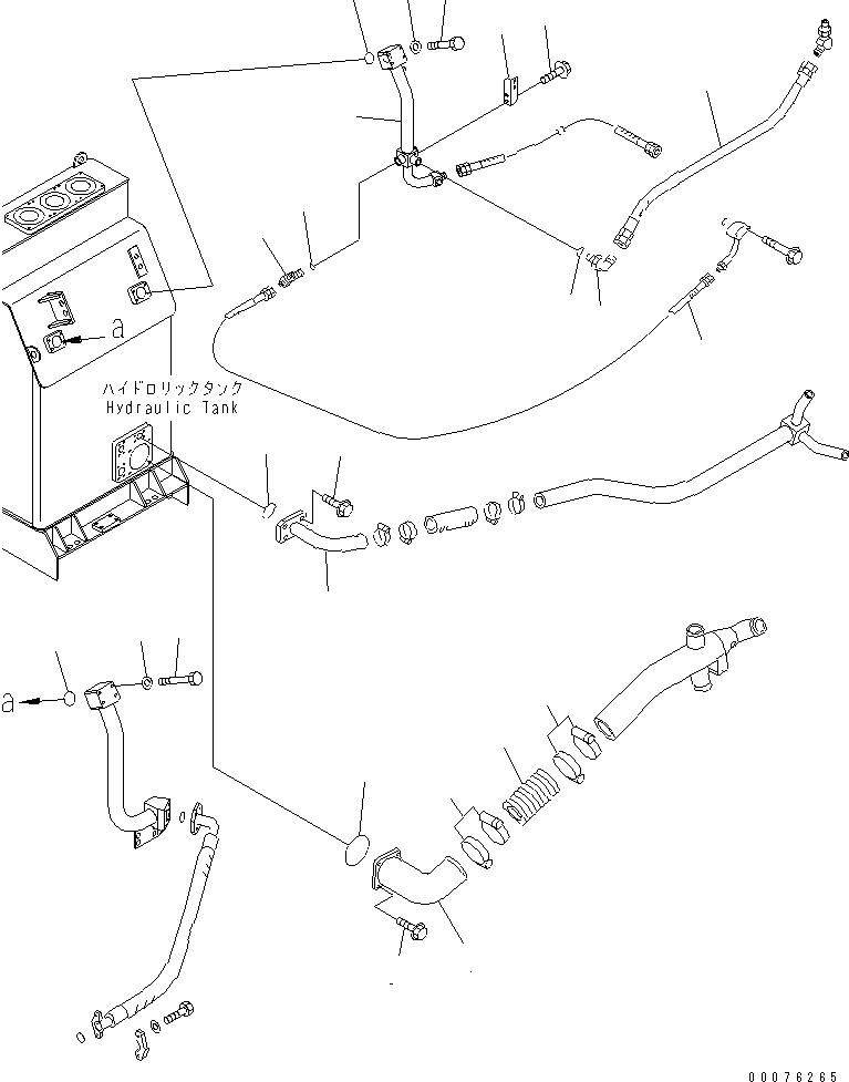 Wheel Loaders Komatsu / WA900-3 S/N 50001-UP(wa900-3c) / HYDRAULIC TANK (HYDRAULIC SUCTION LINE)(#50095-)(210040 : H0110-02C0)