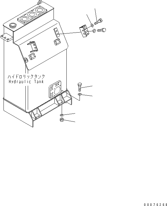 Wheel Loaders Komatsu / WA900-3 S/N 50001-UP(wa900-3c) / HYDRAULIC TANK (MOUNTING PARTS)(#50095-)(210080 : H0110-05C0)