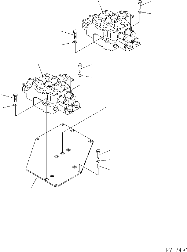 Wheel Loaders Komatsu / WA900-3 S/N 50001-UP(wa900-3c) / LOADER CONTROL VALVE (VALVE AND MOUNTING PARTS) (WITH BRAKE COOLING SYSTEM)(#50001-50094)(210090 : H0120-01A1)