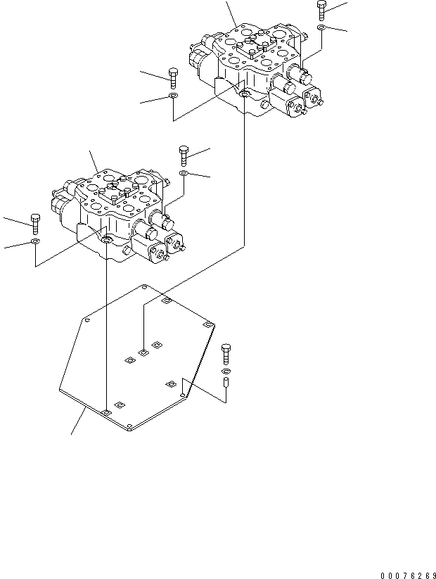 Wheel Loaders Komatsu / WA900-3 S/N 50001-UP(wa900-3c) / LOADER CONTROL VALVE (VALVE AND MOUNTING PARTS)(#50095-)(210110 : H0120-01C0)