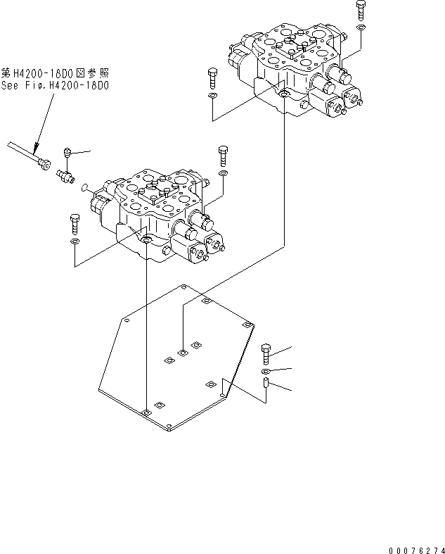 Wheel Loaders Komatsu / WA900-3 S/N 50001-UP(wa900-3c) / LOADER CONTROL VALVE (MOUNTING PARTS)(#50095-)(210180 : H0120-06C0)