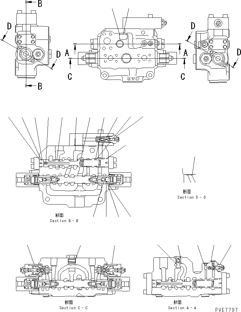 Wheel Loaders Komatsu / WA900-3 S/N 50001-UP(wa900-3c) / STEERING VALVE (STEERING DEMAND VALVE) (1/2) (INNER PARTS)(#50001-50094)(210220 : H0122-02B0)