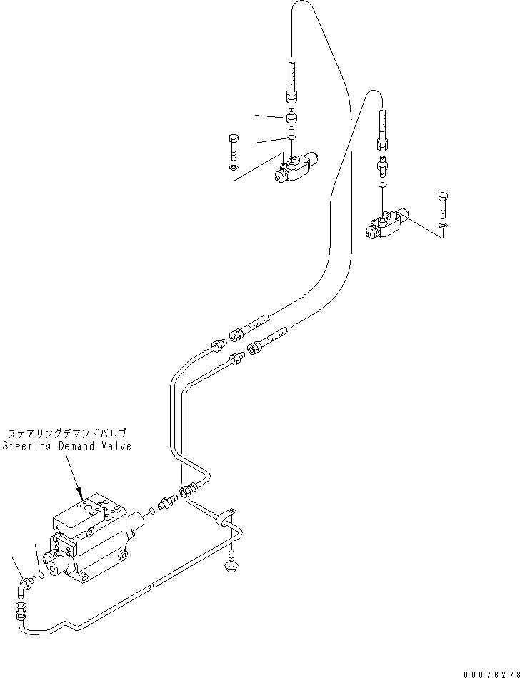 Wheel Loaders Komatsu / WA900-3 S/N 50001-UP(wa900-3c) / STEERING VALVE (STEERING HYDRAULIC LINE RELATED PARTS)(#50095-)(210280 : H0122-04C0)