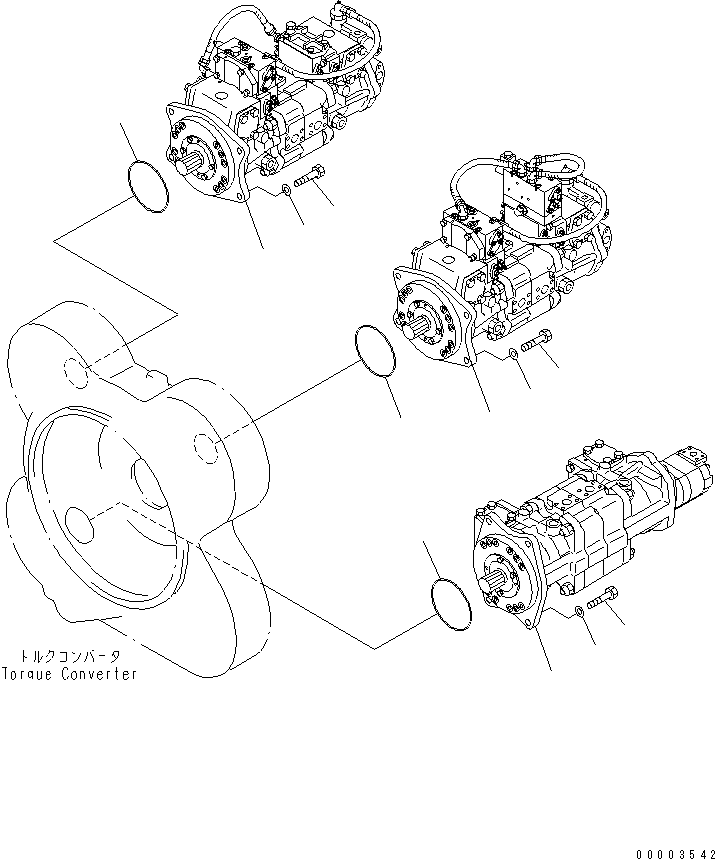 Wheel Loaders Komatsu / WA900-3 S/N 50001-UP(wa900-3c) / HYDRAULIC PUMP (PUMP AND MOUNTING PARTS) (SOUND PACKAGE SPEC.)(#50029-)(210320 : H0210-01A1)