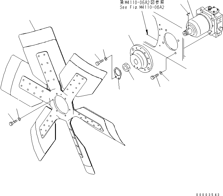 Wheel Loaders Komatsu / WA900-3 S/N 50001-UP(wa900-3c) / FAN DRIVE (MOTOR AND FAN MOUNTING)(#50029-)(210330 : H2260-01A0)