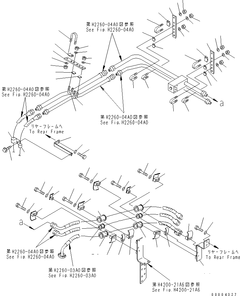 Wheel Loaders Komatsu / WA900-3 S/N 50001-UP(wa900-3c) / FAN DRIVE (MOTOR LINE MOUNTING)(#50029-)(210380 : H2260-06A0)