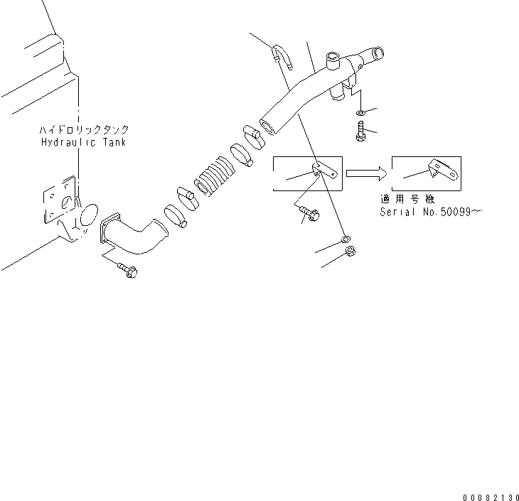 Wheel Loaders Komatsu / WA900-3 S/N 50001-UP(wa900-3c) / HYDRAULIC LINE (HYDRAULIC SUCTION LINE)(#50095-)(210410 : H4200-01D0)