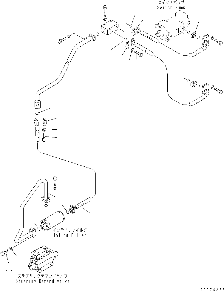 Wheel Loaders Komatsu / WA900-3 S/N 50001-UP(wa900-3c) / HYDRAULIC LINE (SWITCH PUMP TO DEMAND VALVE)(#50095-)(210520 : H4200-05D0)