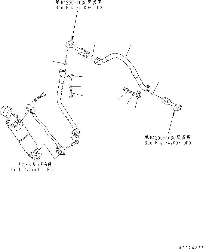 Wheel Loaders Komatsu / WA900-3 S/N 50001-UP(wa900-3c) / HYDRAULIC LINE (LIFT CYLINDER HEAD LINE ? 2/2)(#50095-)(210720 : H4200-11D0)