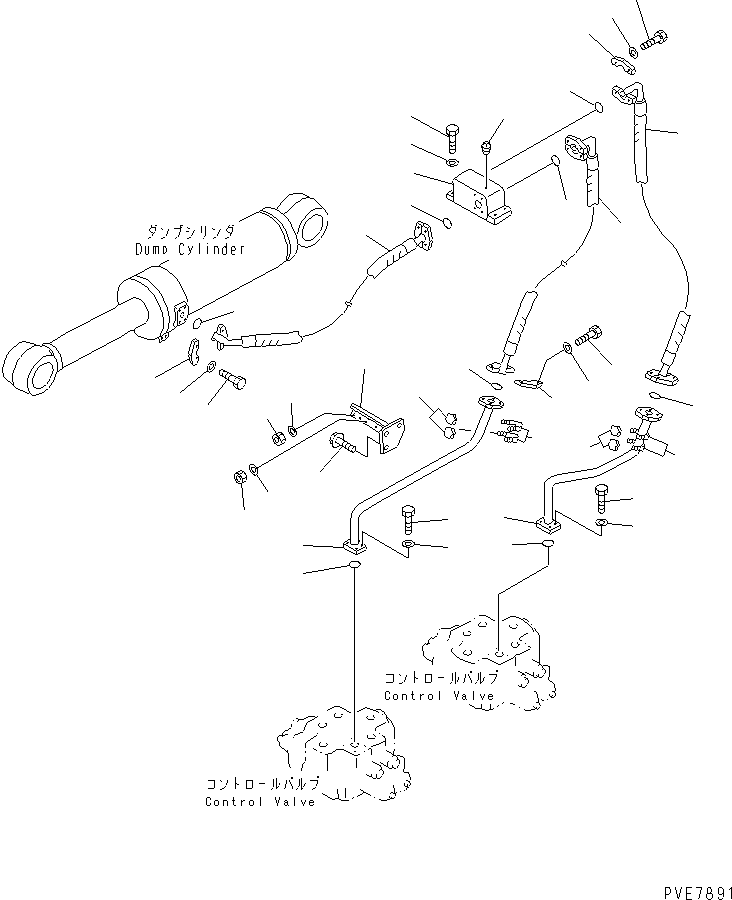 Wheel Loaders Komatsu / WA900-3 S/N 50001-UP(wa900-3c) / HYDRAULIC LINE (DUMP CYLINDER HEAD LINE)(#50001-50094)(210750 : H4200-13C0)